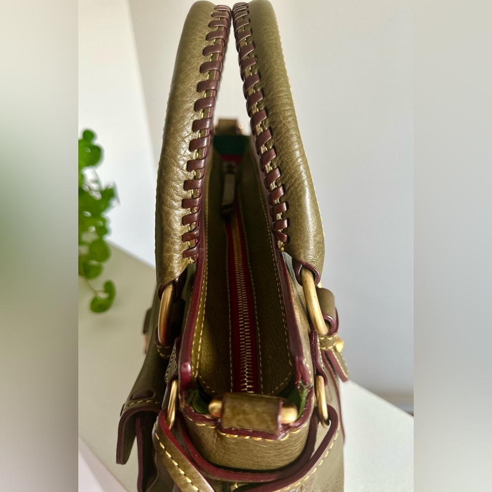 Dooney & Bourke Florentine Medium Pocket Satchel in Moss - Picture 13 of 16